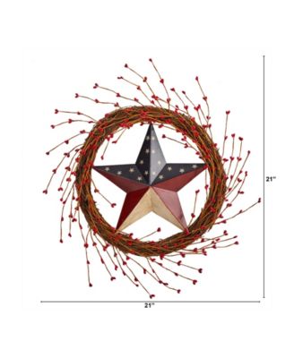 20" Americana Patriotic Star Wreath