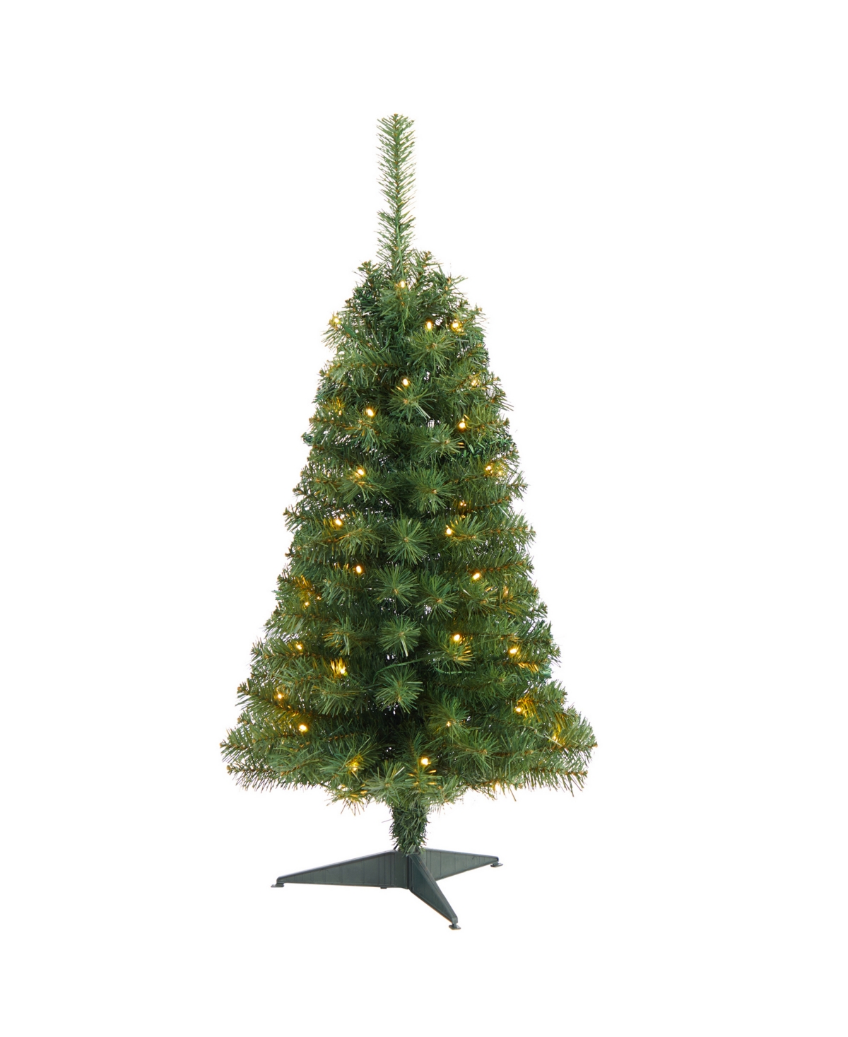 Artificial Christmas Tree with 50 Led Lights and 118 Bendable Branches, - Green