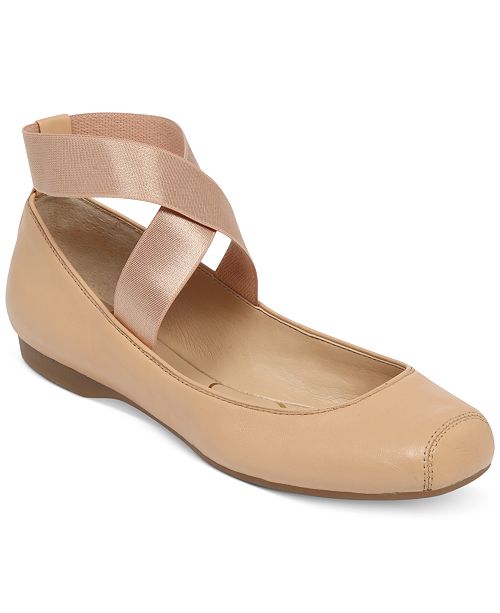 elasticized ballet flats