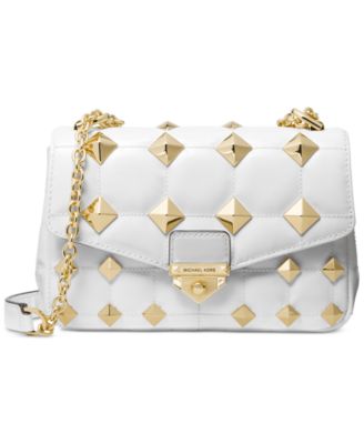 Michael kors white studded purse best sale