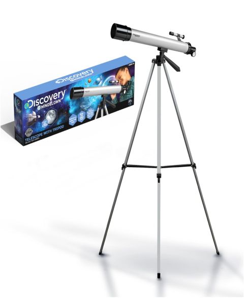 Детские игрушки Discovery #Mindblown Telescope with 50X and 100X Lenses, Adjustable Tripod, 7-Piece Set, Ages 8+