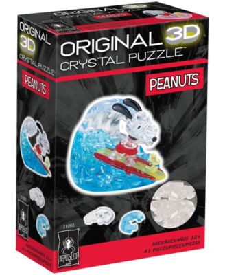 3D Crystal Puzzle - Peanuts Snoopy Surf - 41 Piece