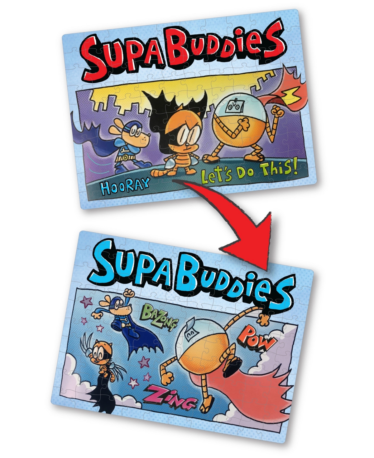 University Games Dog Man Supa Buddies Lenticular Jigsaw Puzzle In No Color