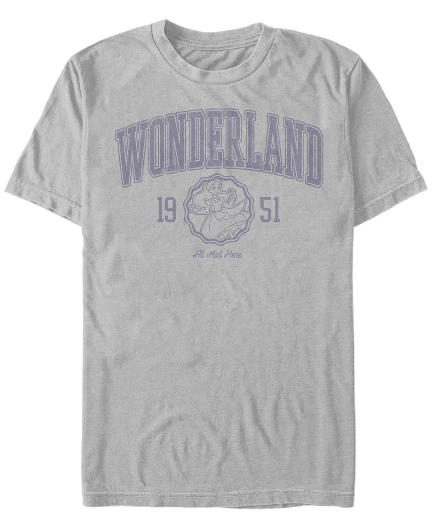 Мужская футболка Fifth Sun Alice in Wonderland College Short Sleeve, цвет: Серебряный — фото 1