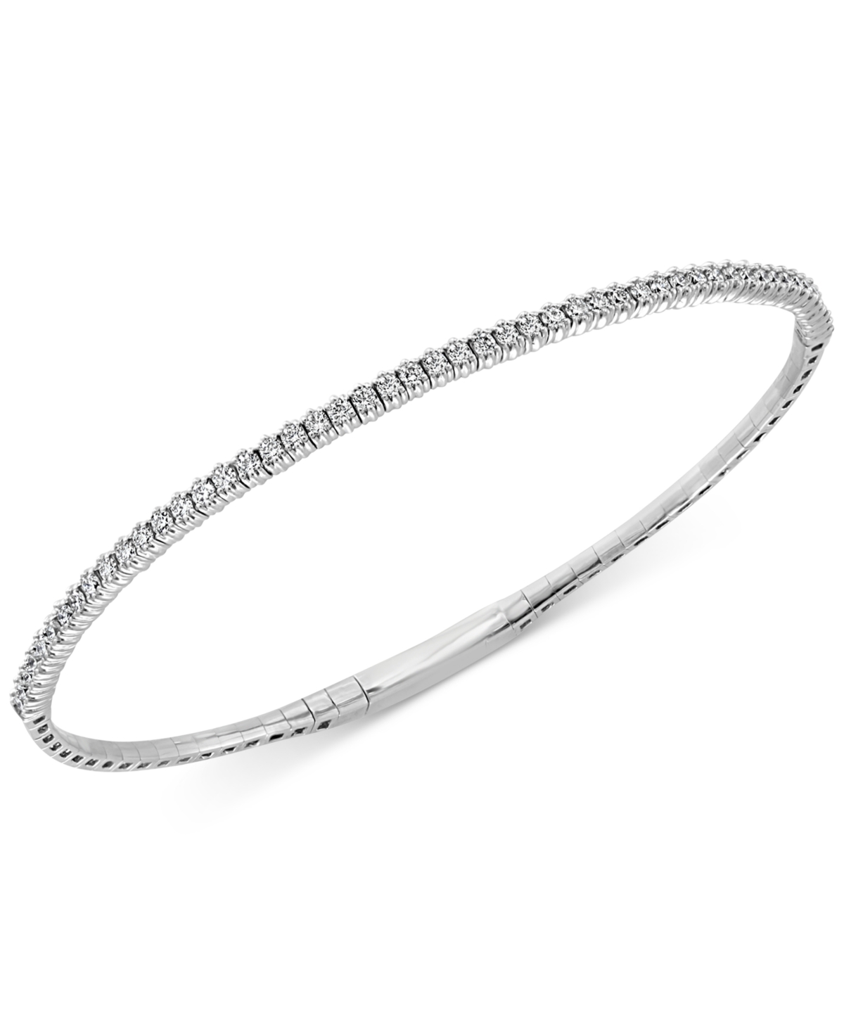 Effy Diamond Skinny Bangle Bracelet (3/4 ct. t.w.) in 14k White Gold - White Gold