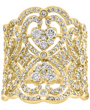 EFFY Collection - Diamond Filigree Heart Statement Ring (2 ct. t.w.) in 14k Gold