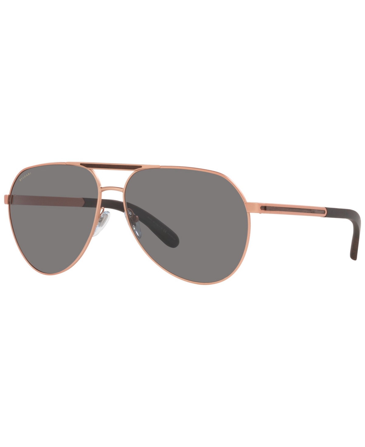 Shop Bvlgari Men's Polarized Sunglasses, Bv5055k In Matte Pink Gold-tone Plated