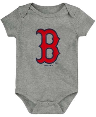 Newborn Infant Navy, Red, Gray Boston Red Sox Born To Win Bodysuit Set, 3 Pack