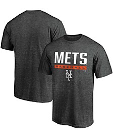 Men's Big and Tall Charcoal New York Mets Win Stripe T-shirt