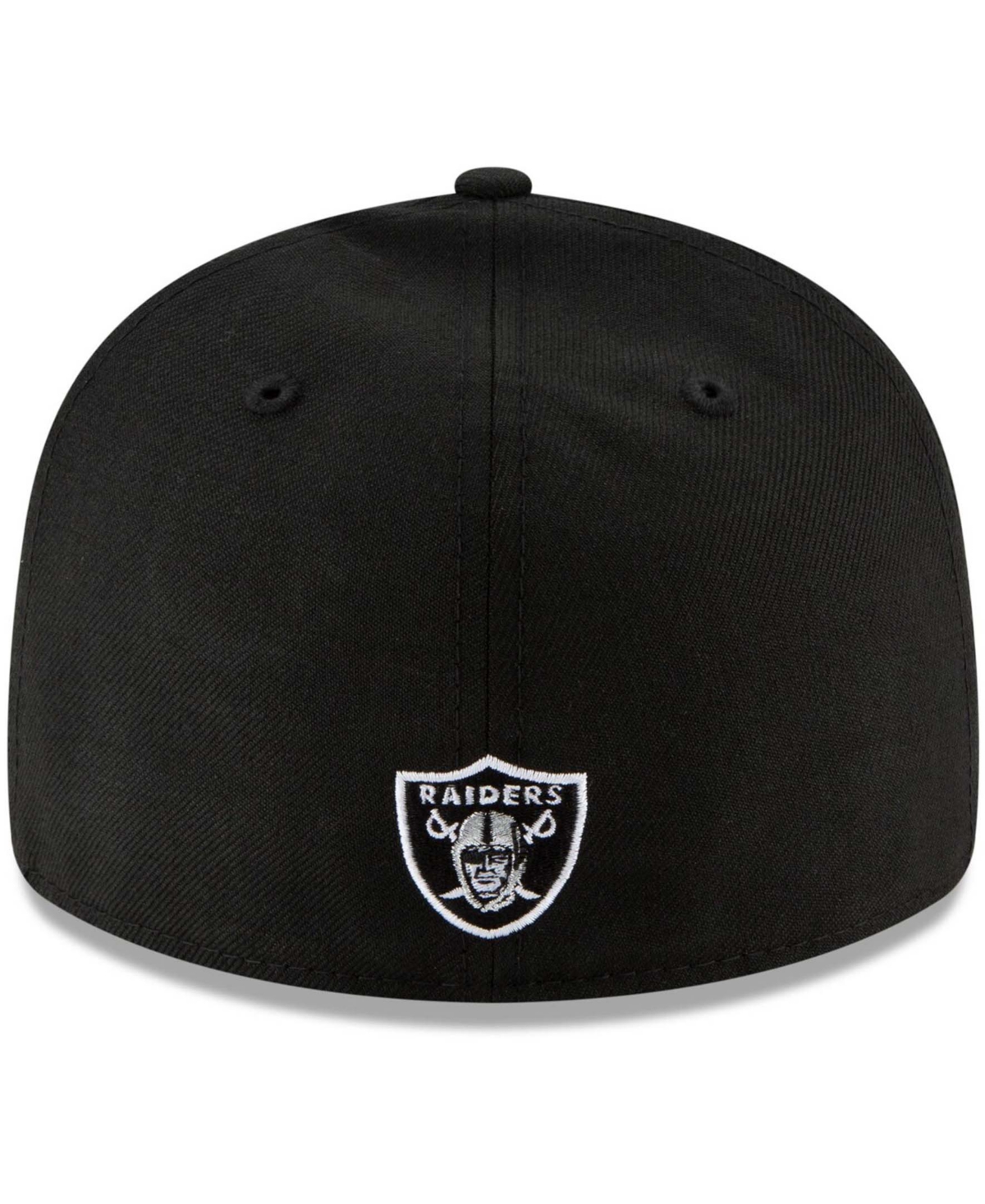 Men'sLas Vegas Raiders Omaha Script Low Profile 59Fifty Fitted Hat - Black