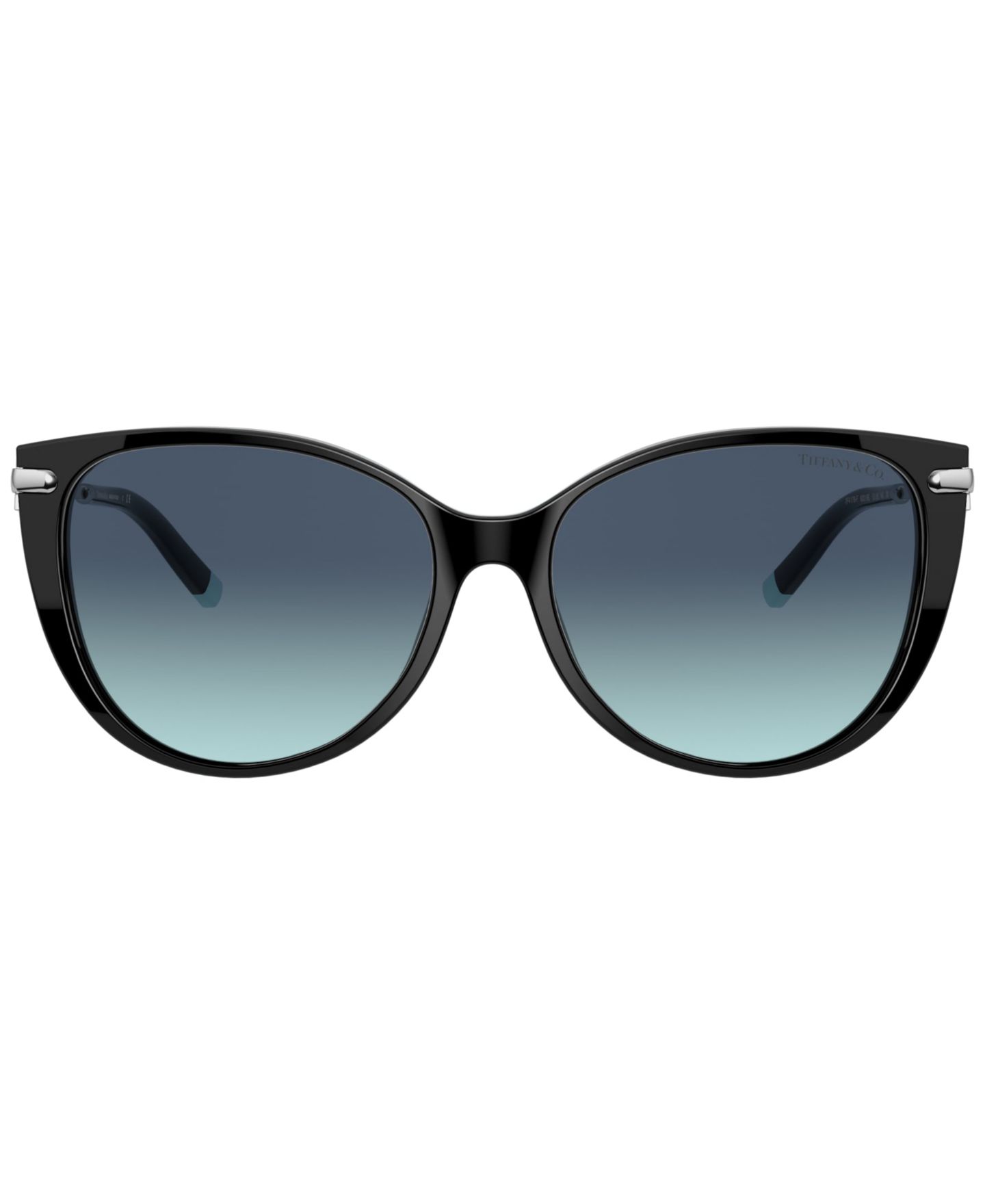 Женские солнцезащитные очки Tiffany & Co. Low Bridge Fit Sunglasses, TF4178F, цвет: Чёрный — фото 2