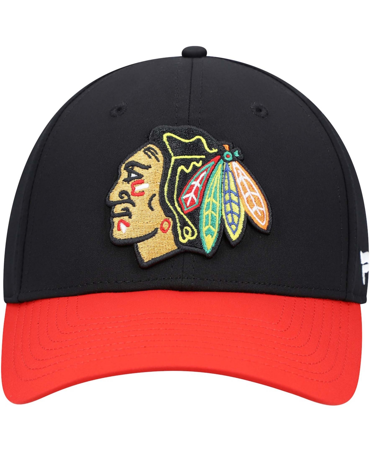 Men'sChicago Blackhawks Core Primary Logo Flex Hat - Black