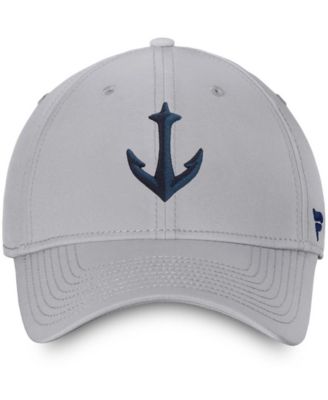 Men's Gray Seattle Kraken Secondary Logo Flex Hat