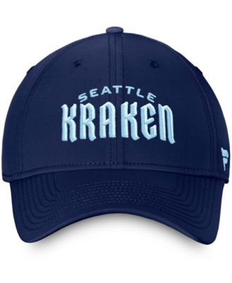 Men's Deep Sea Navy Blue Seattle Kraken Wordmark Flex Hat