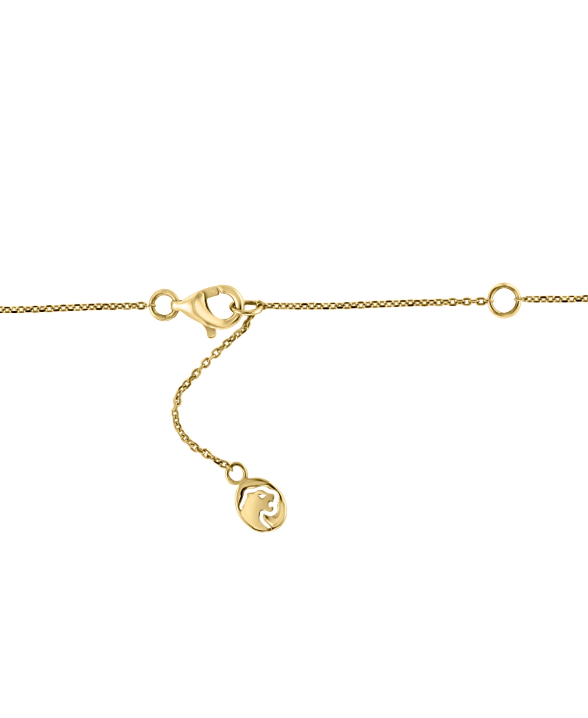 Effy Collection Effy Onyx Butterfly Silhouette 18" Pendant Necklace In 14k Gold In Gold