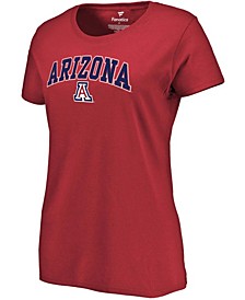 Women's Red Arizona Wildcats Campus T-shirt