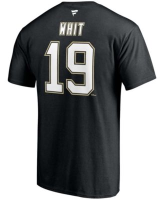 Men's Ryan Whitney Black Pittsburgh Penguins Authentic Stack Retired Player Nickname Number T-shirt
