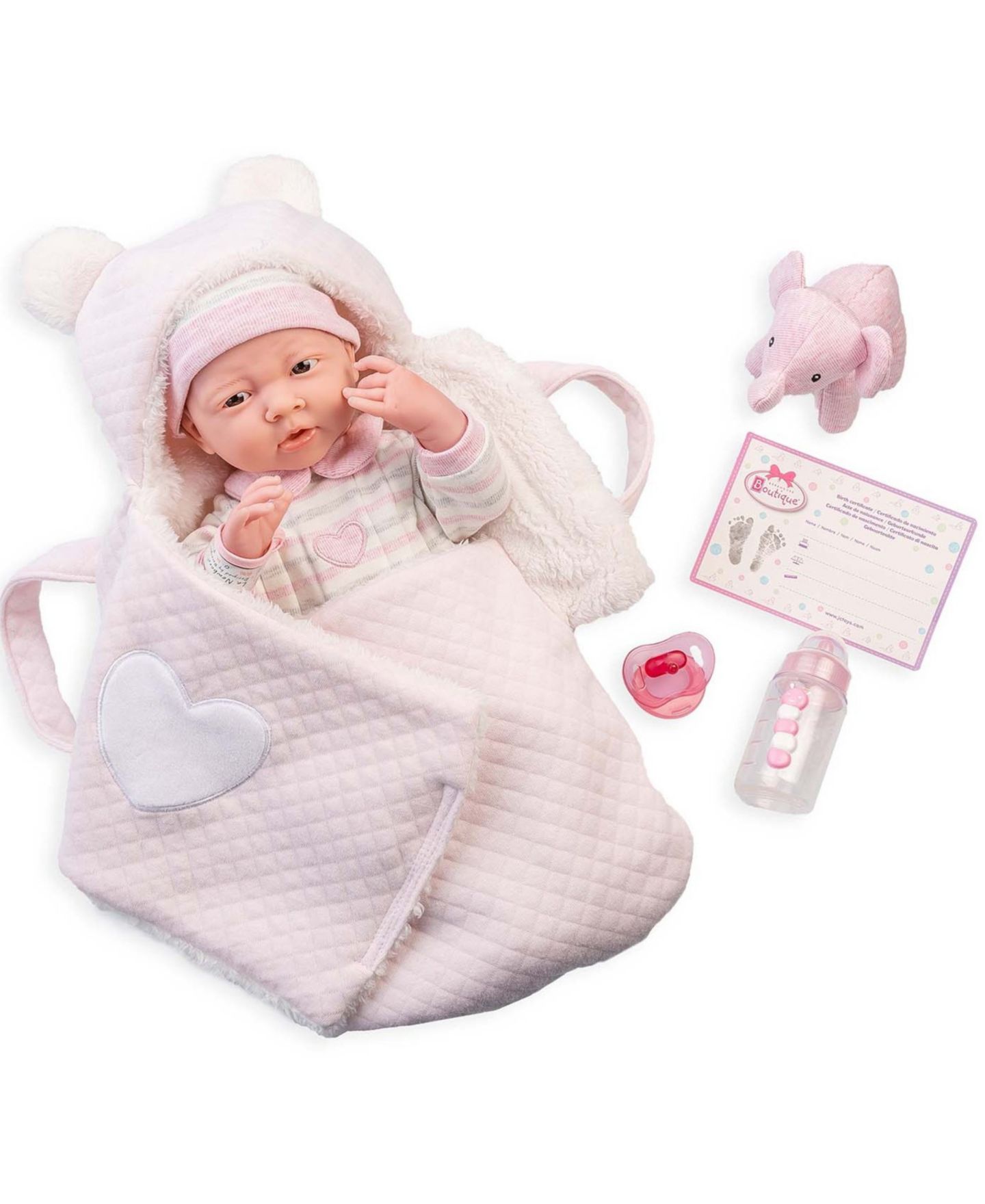 Детские куклы JC TOYS La Newborn 15.5" Soft Body Baby Doll Nursery, 9-Piece Set, Ages 2+ — фото 4