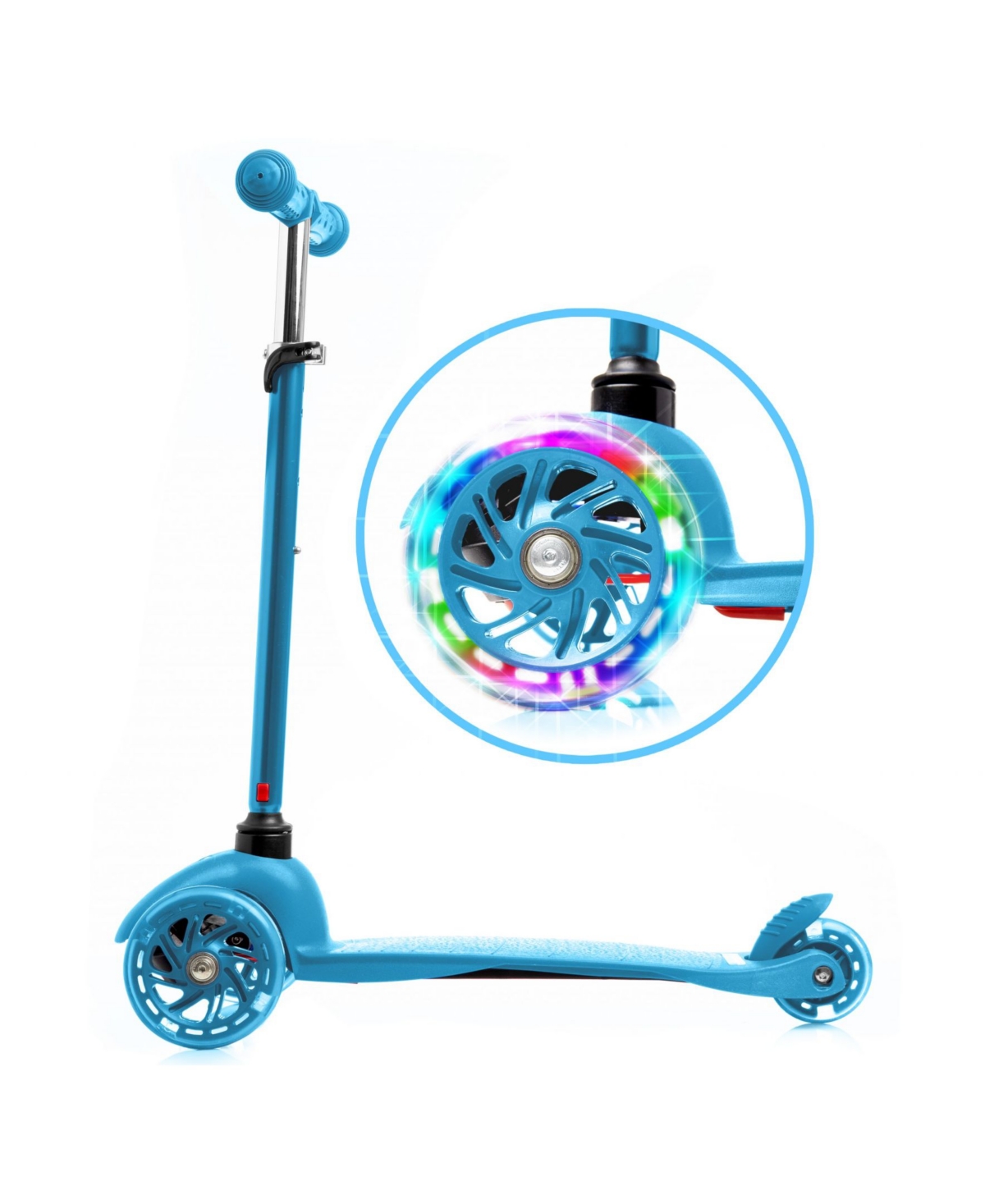 Shop Rugged Racers Kids Scooter With Adjustable Height And Led Wheels In Blue