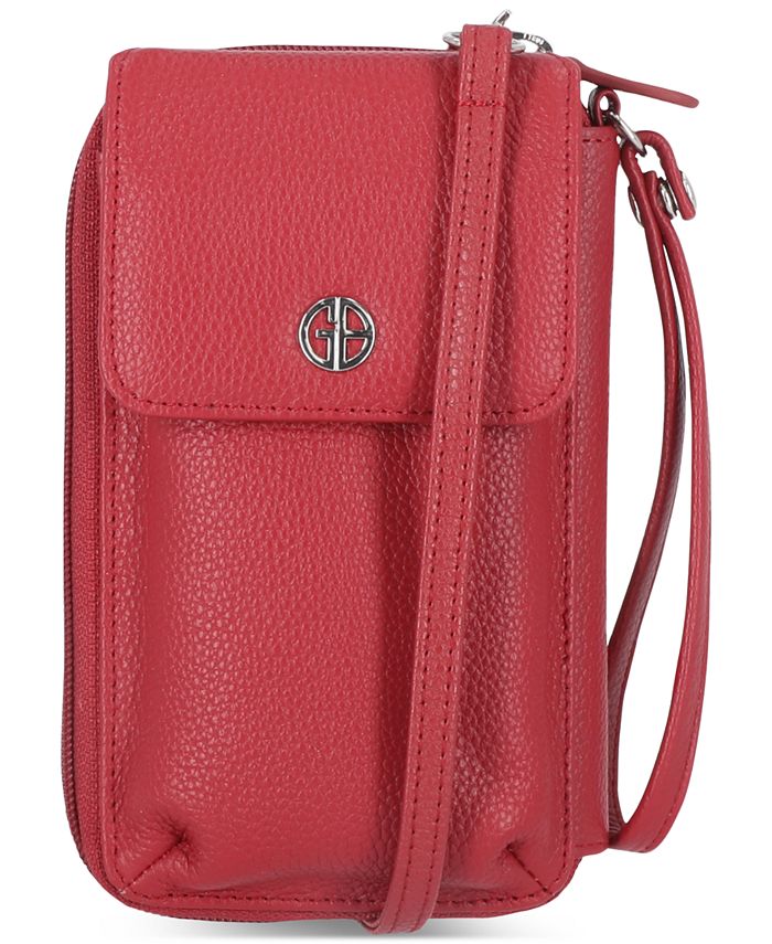 Giani Bernini Red Soft Leather Shoulder Bag Clean