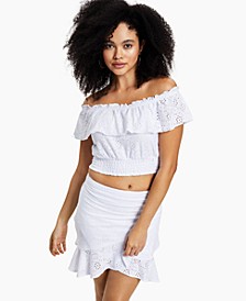 Off-The-Shoulder Eyelet Top, Created for Macy's