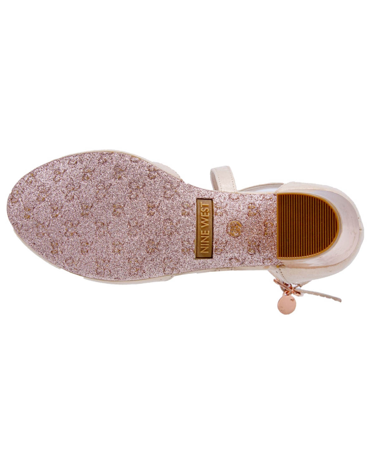 Nine West Little and Big Girls Mia Ankle Strap Dress Sandals - Rose Gold-Tone