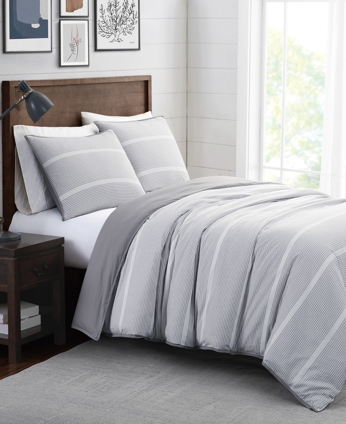 Brooklyn Loom Niari Yarn Dye Stripe 3 Piece Comforter Set