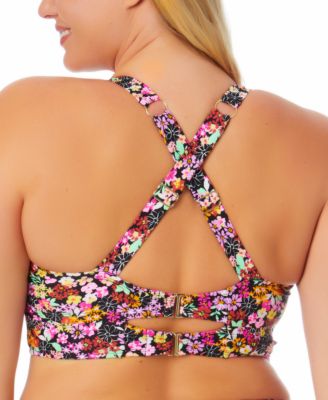 Salt + Cove Salt + Cove Trendy Plus Size Ditsy-Print Underwire Bikini Top, Created for Macy's