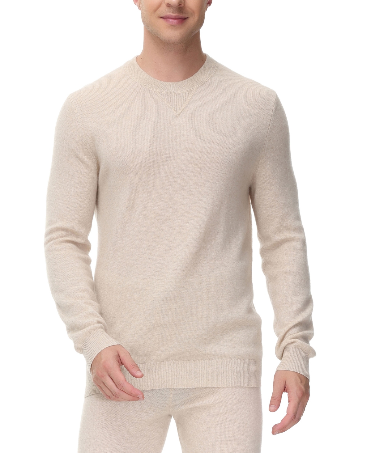 Men's Cashmere Lounge Sweatshirt - Tan Heather