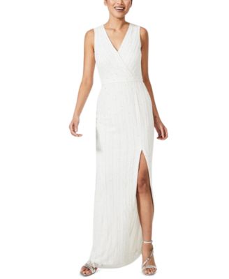 adrianna papell v neck gown