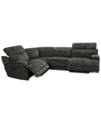 Sebaston 4-Pc. Fabric Sectional with 2 Power Motion Recliners, Created for Macy's