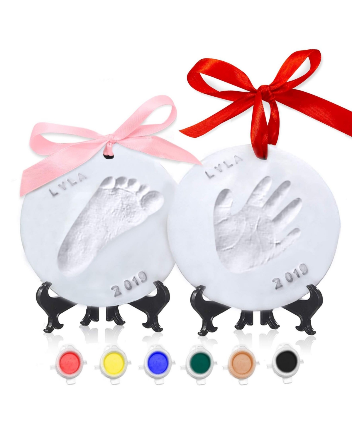 Keababies Baby Boys And Girls Cherish Baby Handprint Keepsake Ornament In Multi Colors
