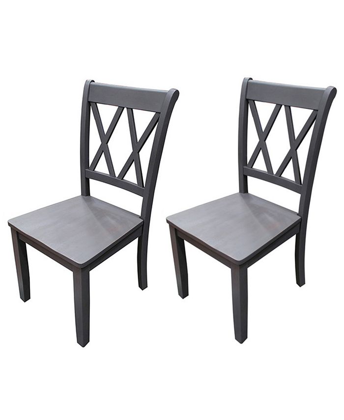 Best Master Furniture Luxembourg Rustic Farmhouse Dining Side Chairs