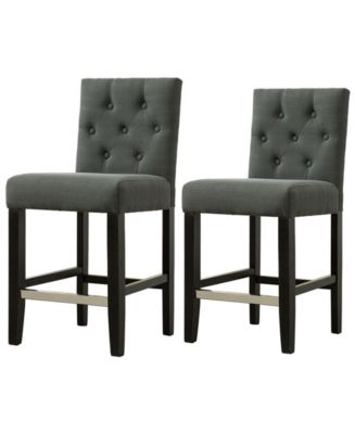 Best Master Furniture Kimberly Upholstered Bar Stools, Set of 2 ...