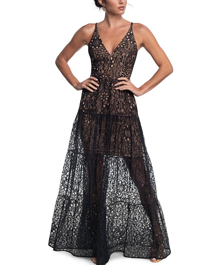 Dress the Population Melina Lace Gown - Macy's