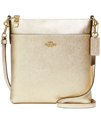 coach gold crossbody purse