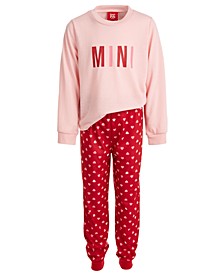Toddler, Little & Big Girls Mini Hearts Pajama Set