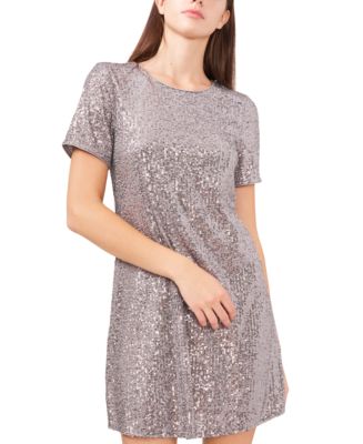 Riley & Rae Sequin T-Shirt Dress - Macy's