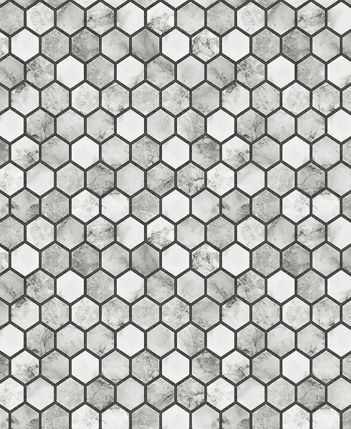 NextWall Marble Hexagon Peel and Stick Wallpaper Macy's