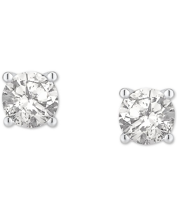 Macy's Diamond Stud Earrings (2 ct. t.w.) in 14k White Gold Macy's