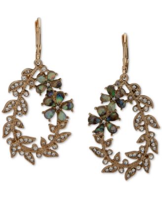 lonna & lilly - Gold-Tone Flower Open Drop Earrings