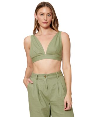 Bar III - Denim Bralette Top, Created for Macy's