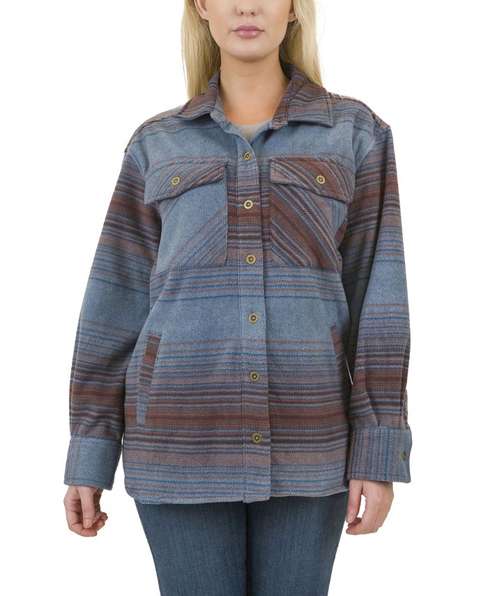 Mountain And Isles Women's Oversized Polar Fleece Shirt Jacket Macy's