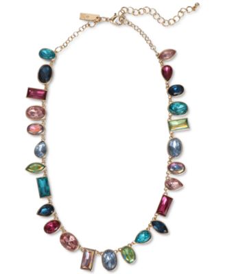 INC International Concepts - Multi-Stone Statement Necklace, 18" + 3" extender
