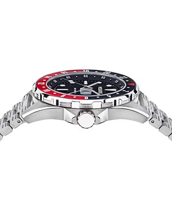 Missoni - Men's Swiss  GMT Traveller Stainless Steel Bracelet Watch 43mm