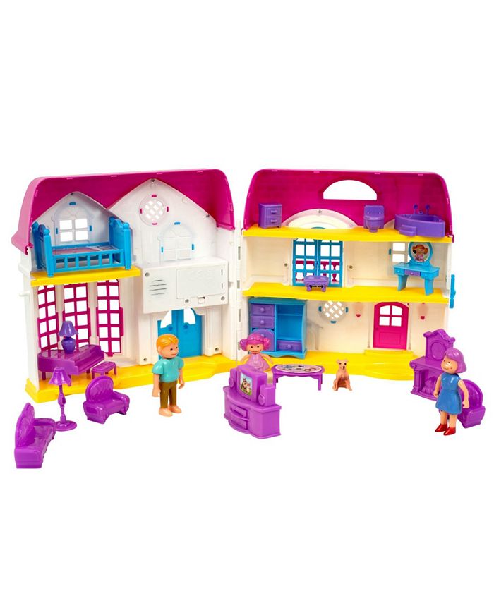 Dollar Queen Musical Doll House with Figures and Accessories Set