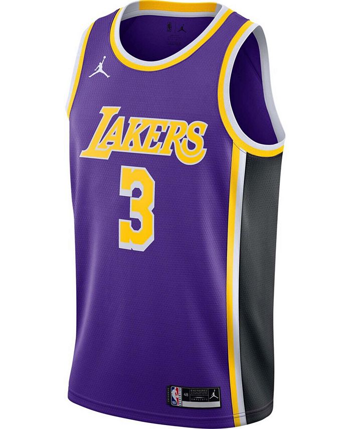 Jordan Men's Anthony Davis Purple Los Angeles Lakers 2020/21 Swingman ...