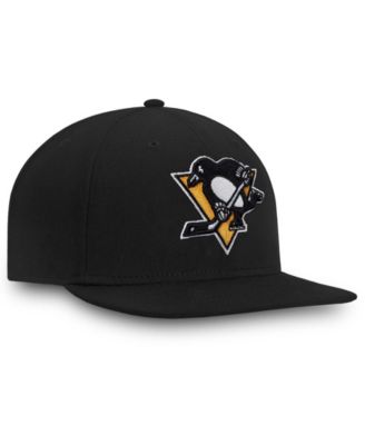 Men's Black Pittsburgh Penguins Core Primary Logo Fitted Hat