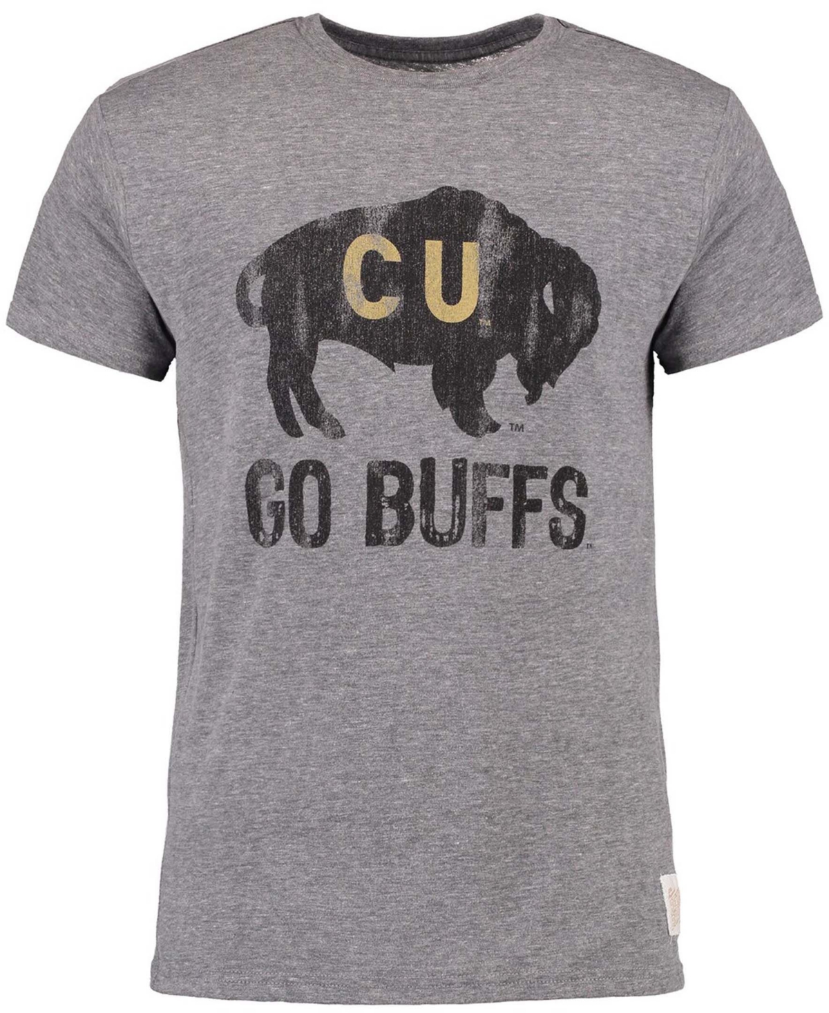 Men's Original Retro Brand Heathered Gray Colorado Buffaloes Go Buffs Vintage-Inspired Tri-Blend T-shirt - Heathered Gray
