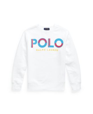 폴로 랄프로렌 스웻셔츠 Polo Ralph Lauren Big Boys Logo Fleece Sweatshirt,White